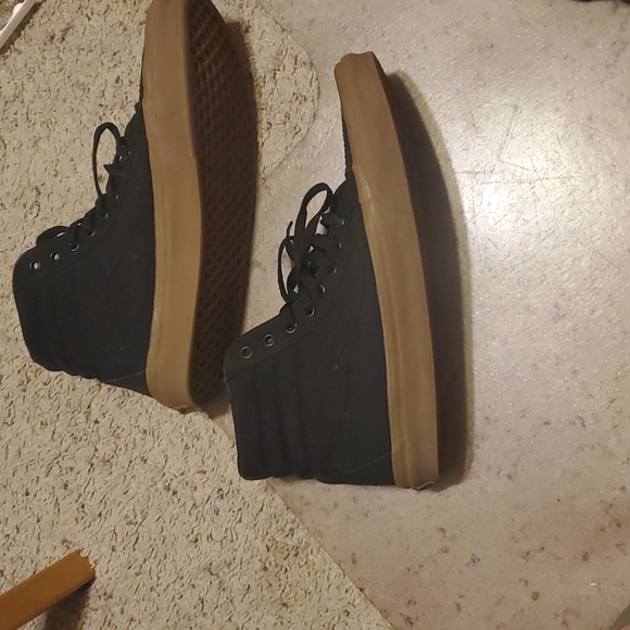 Vans Sk8-Hi Reissue Mens Black Hitop Canvas Sneakers 11.5 - Picture 2 of 6